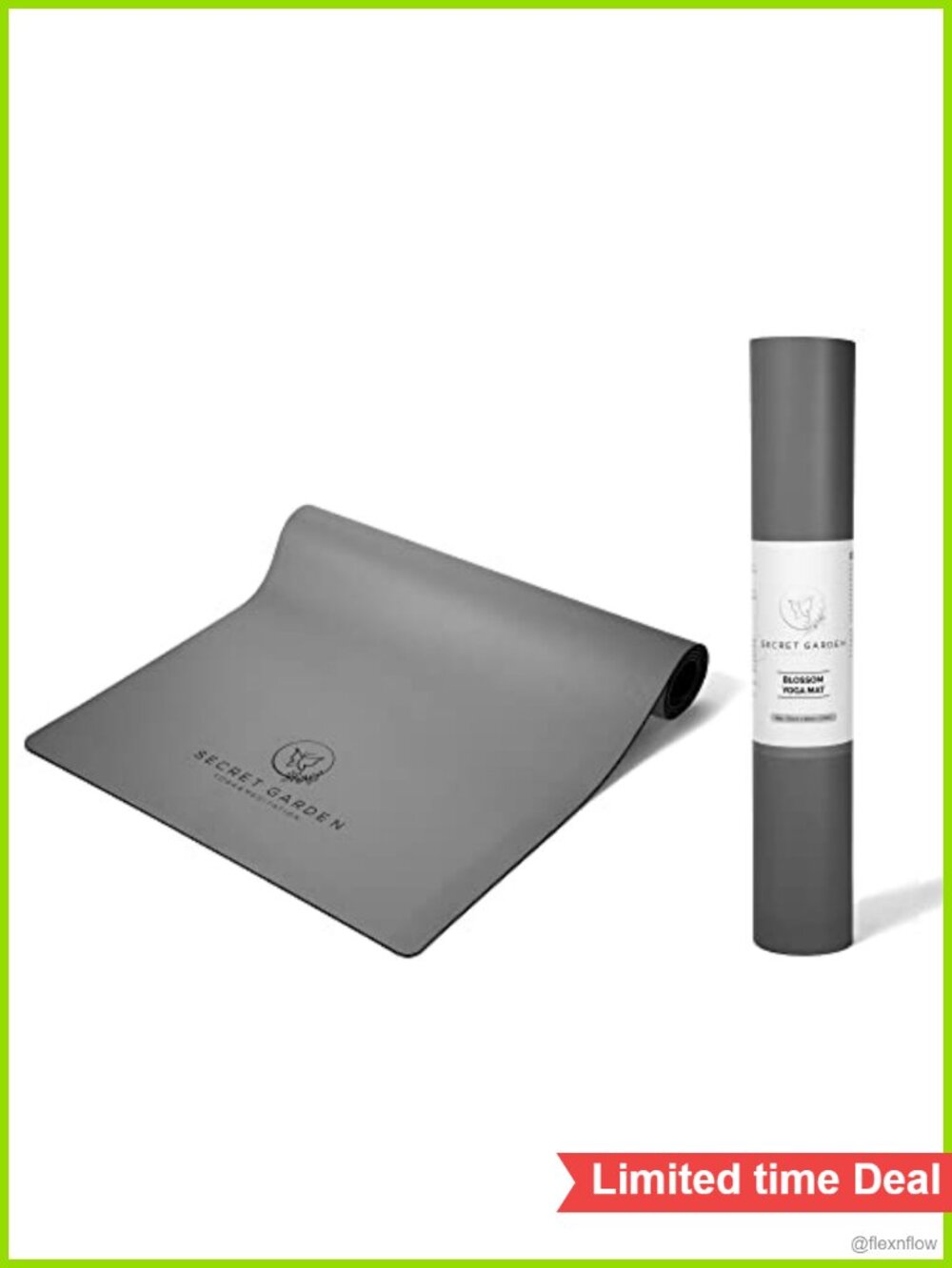 5mm Thick Non-Slip Exercise Mat PU Leather & Natural Rubber Yoga Pilates